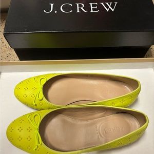 Like new Leather JCrew Kiki studded ballet flats